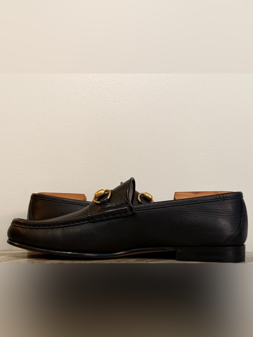 GUCCI 1953 Horsebit Leather Loafer Black Leather 9.5/10 US $1000 Brixton Jordaan - Picture 5 of 9